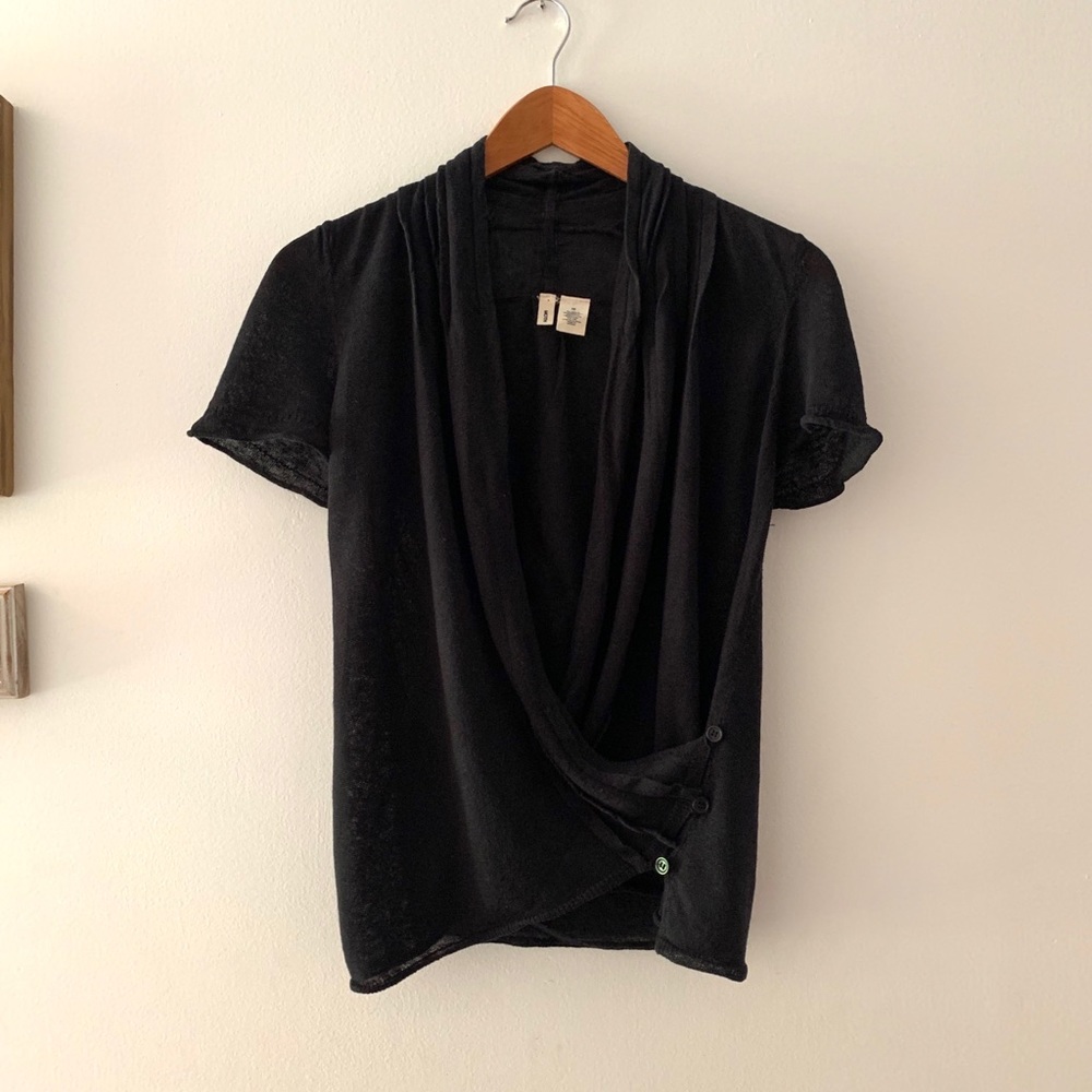 Anthropology Moth Wrap Top